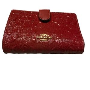 Coach wallet sparkly cherry red BNWT